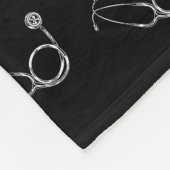 Stethoskop-Muster Name des Arztes Fleecedecke (Ecke)