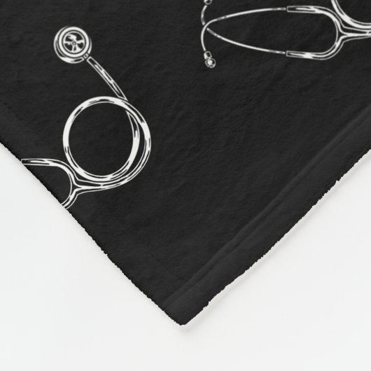Stethoskop-Muster Name des Arztes Fleecedecke (Ecke)