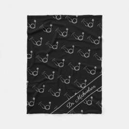 Stethoskop-Muster Name des Arztes Fleecedecke