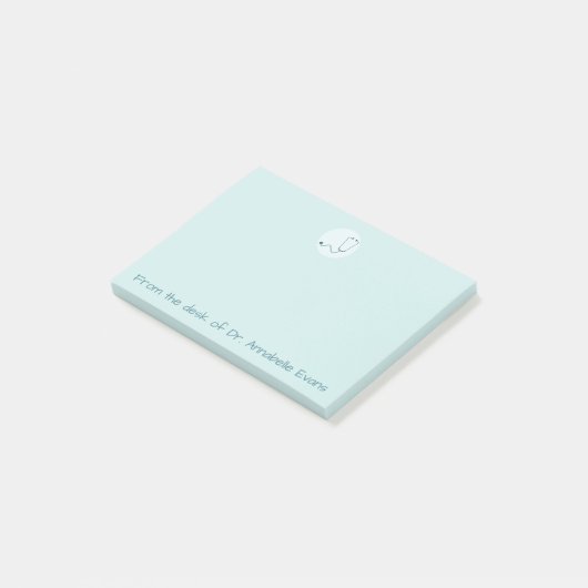 Stethoskop Post-it Klebezettel (angewinkelt)