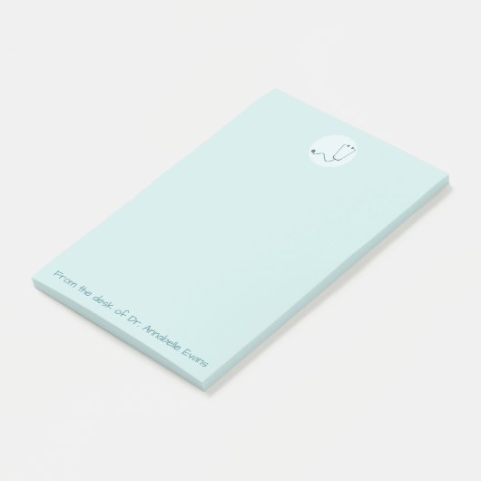 Stethoskop Post-it Klebezettel (angewinkelt)