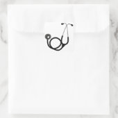 Stethoskop Quadratischer Aufkleber (Tasche)