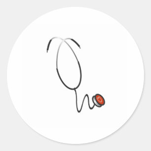 Stethoskop Runder Aufkleber