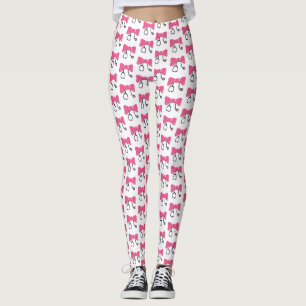 Stethoskop-Schleife Rosa & Weiß Medizin Leggings