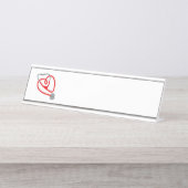 Stethoskop Schreibtischnamensplakette (Vorderseite )