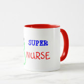 Stethoskop-Superkrankenschwester-Kaffee-Tasse Tasse (VorderseiteRechts)