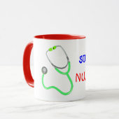 Stethoskop-Superkrankenschwester-Kaffee-Tasse Tasse (Vorderseite Links)