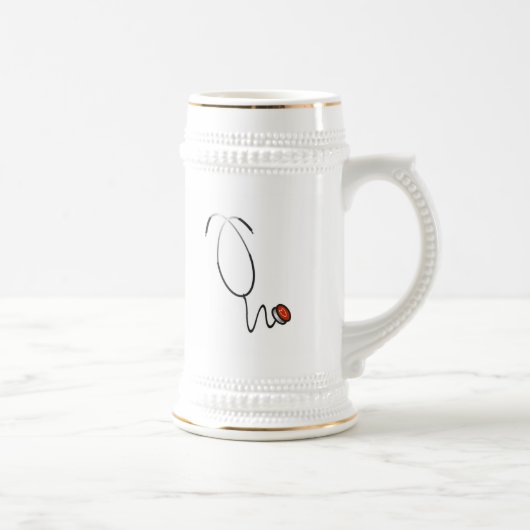 Stethoskop-T-Shirts und Geschenke Bierglas (Rechts)