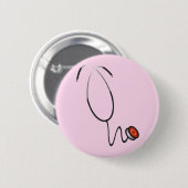 Stethoskop-T-Shirts und Geschenke Button (Vorne & Hinten)