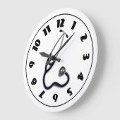 Stethoskop-Uhr Große Wanduhr (Winkel)