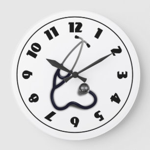 Stethoskop-Uhr Große Wanduhr
