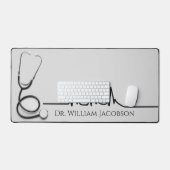 Stethoskop und Herzschlag für Ärzte oder Krankensc Schreibtischunterlage (Tastatur & Maus)