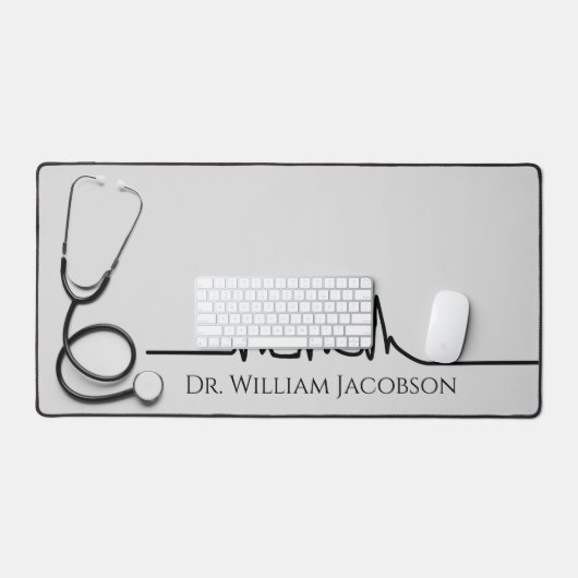 Stethoskop und Herzschlag für Ärzte oder Krankensc Schreibtischunterlage (Tastatur & Maus)
