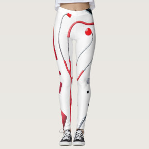 Stethoskop und Schminke Leggings