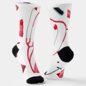 Stethoskop und Schminke Socken (Gewinkelt)