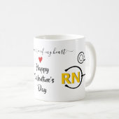 Stethoskop Valentinstag gelb RN Kaffeetasse (VorderseiteRechts)