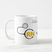 Stethoskop Valentinstag gelb RN Kaffeetasse (Links)