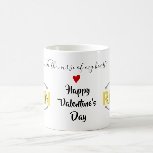 Stethoskop-Valentinstag Kaffeetasse (Mittel)