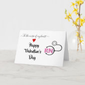Stethoskop Valentinstag rosa RN Karte (Gelbe Blume)