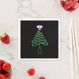 Stethoskop Weihnachtsbaum Krankenschwester Arztkit Serviette