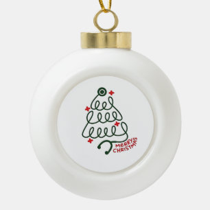 Stethoskop-Weihnachtsbaum-Lichter Pflegekleidung Keramik Kugel-Ornament