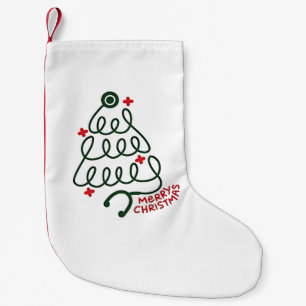 Stethoskop-Weihnachtsbaum-Lichter Pflegekleidung  Kleiner Weihnachtsstrumpf