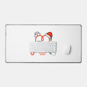 Stethoskopherz mit Weihnachtsmannmütze Schreibtischunterlage (Tastatur & Maus)