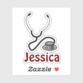 Stethoskopvorlage, anpassbar aufkleber (Blatt)