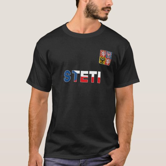 Steti Tschechien Herzenflagge Lötüberzug aus Arm E T-Shirt (Vorderseite)