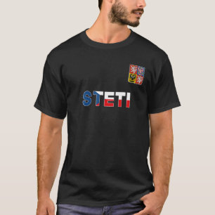 Steti Tschechien Herzenflagge Lötüberzug aus Arm T-Shirt