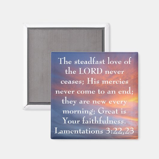 Stetige Liebe des Himmelsbibel-Sonnenaufgangs Magnet (Vorderseite/Rückseite)