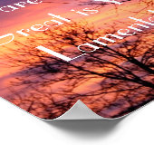 Stetige Liebe des Lord Bible-Verses SonnenaufgangD Poster (Ecke)