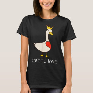Stetige Liebe Lustiges Gänseliebhaber-Paar Valenti T-Shirt