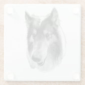 Stetige Oberfläche – Collie Glasuntersetzer (Rückseite)