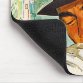 Stetson hat den Mann, der eine Zigarette zündet Mousepad (Ecke)