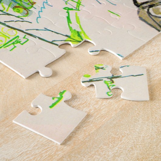 Stetson hat den Mann, der eine Zigarette zündet Puzzle (Seite)