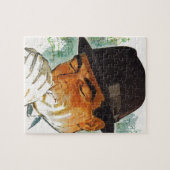 Stetson hat den Mann, der eine Zigarette zündet Puzzle (Horizontal)