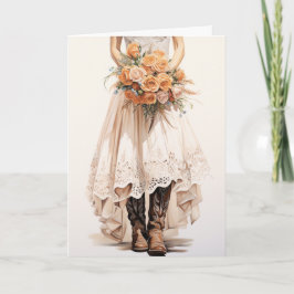 Stetson & Lace Wedding: Bouquet Bliss Karte