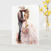 Stetson & Lace Wedding: Crimson Romance Karte (Gelbe Blume)