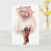 Stetson & Lace Wedding: Daisy Chains & Denim Dream Karte (Gelbe Blume)