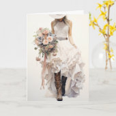 Stetson & Lace Wedding: Floral Fantasia Karte (Gelbe Blume)