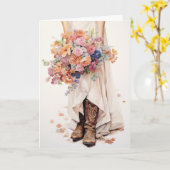 Stetson & Lace Wedding: Floral Whispers Karte (Gelbe Blume)