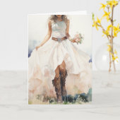 Stetson & Lace Wedding: Floral Whispers Karte (Gelbe Blume)