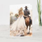Stetson & Lace Wedding: Galloping Grace Karte (Vorderseite)