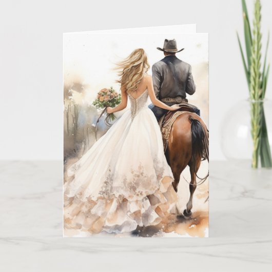 Stetson & Lace Wedding: Galloping Grace Karte (Vorderseite)
