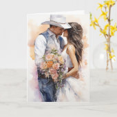 Stetson & Lace Wedding: Lariat der Liebe Karte (Gelbe Blume)