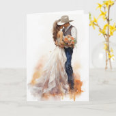 Stetson & Lace Wedding: Lassoed Hearts Karte (Gelbe Blume)