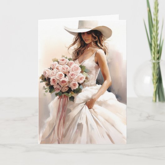 Stetson & Lace Wedding: Lassoed in Lace Karte (Vorderseite)