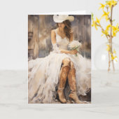 Stetson & Lace Wedding: Prairie Petals Karte (Gelbe Blume)