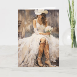 Stetson & Lace Wedding: Prairie Petals Karte